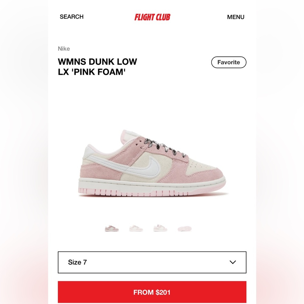 NIKE Dunk Low LX "Pink Foam" sneakers Size 7 - Picture 7 of 16